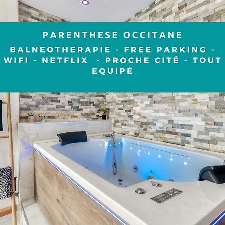 カルカソンヌParenthese Occitane -Wifi - Balneo- Parking Gratuit - Netflixアパートメント エクステリア 写真